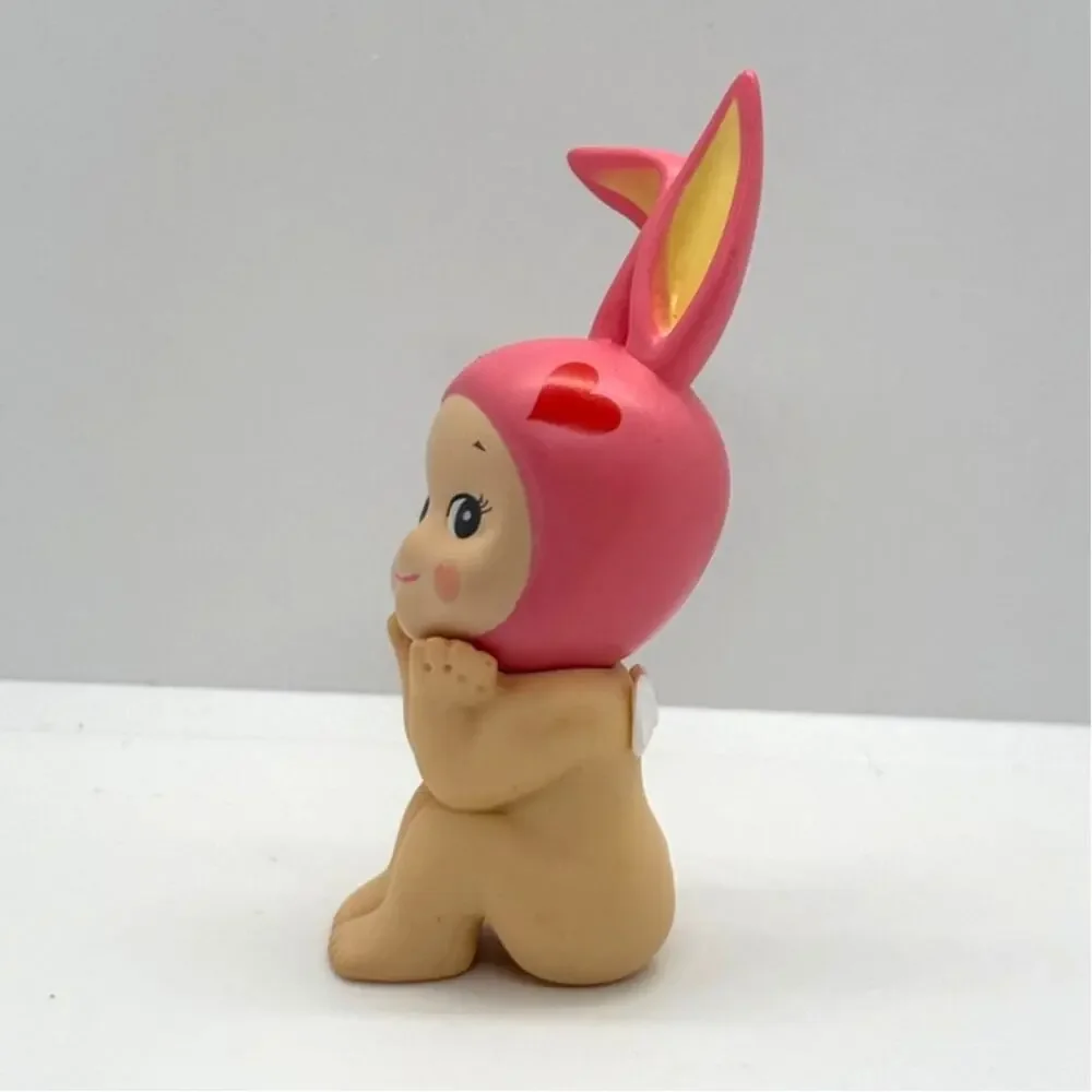 New Unbranded Kewpie/Angel Collectible Mini Figure, Sitting Rabbit Open Box